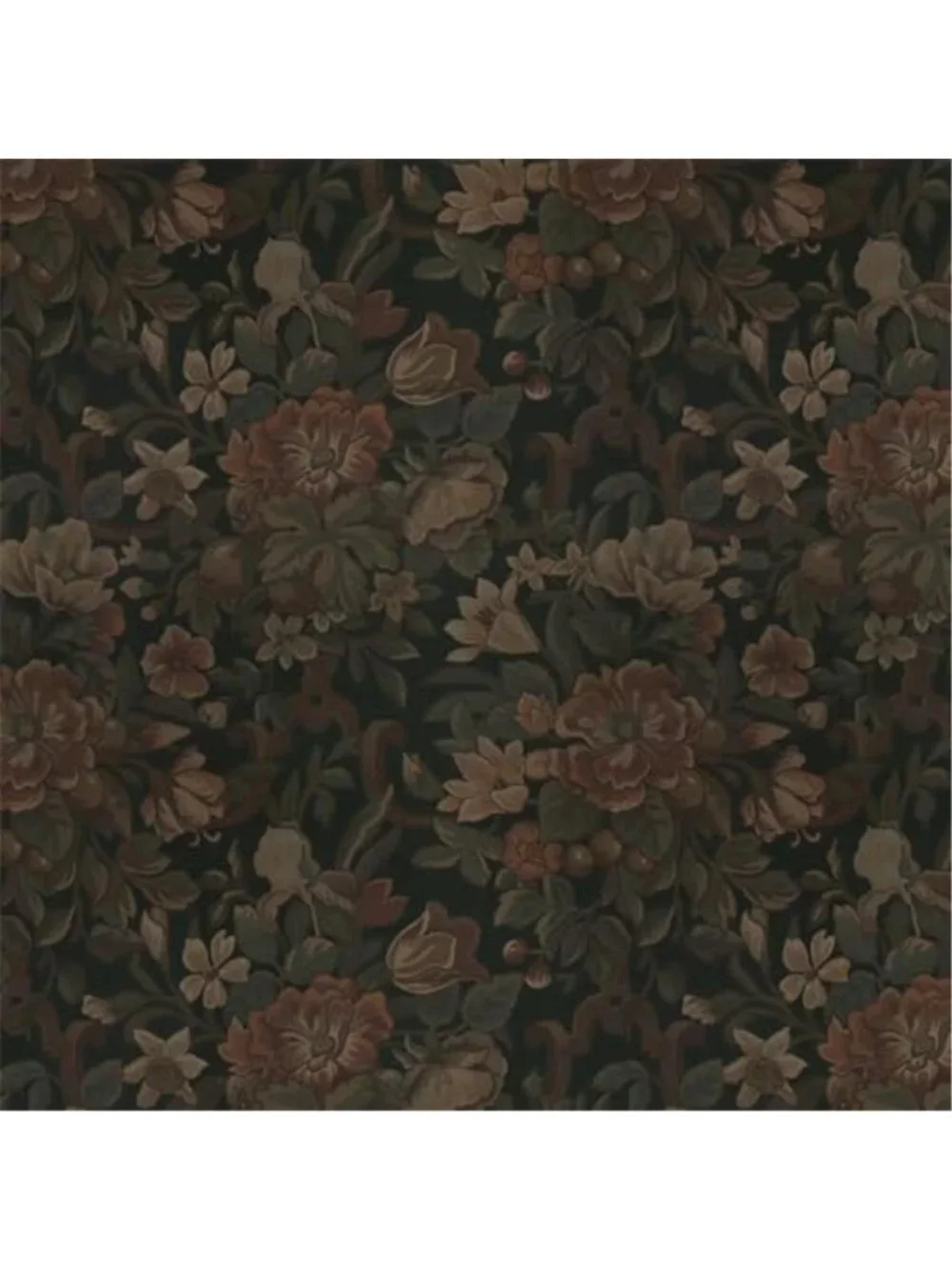 Vintage Peel and Stick Wallpaper Dark Green Floral Wall Paper 16.1